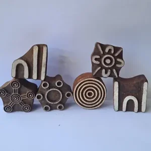 Aboriginal Inspired Symbol Stamps/Blocks set of 6