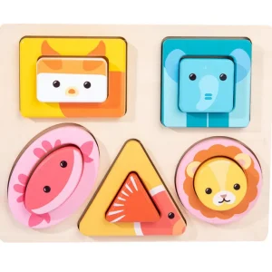 Animals And Shape Match Puzzle- Fine motor skills toys