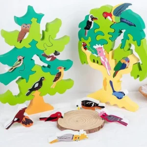 Australian / European Bird Tree Puzzle - Fine motor skills toys