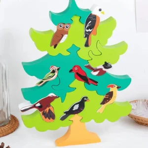 Australian / European Bird Tree Puzzle - Fine motor skills toys