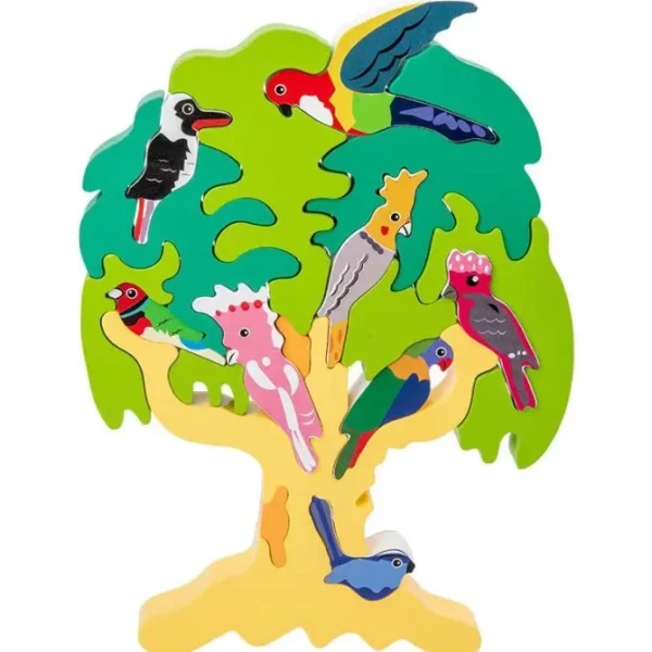 Australian / European Bird Tree Puzzle - Fine motor skills toys