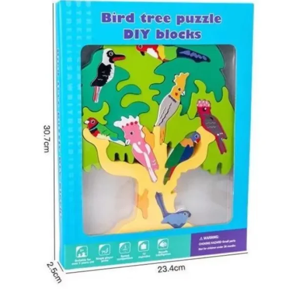 Australian / European Bird Tree Puzzle - Fine motor skills toys