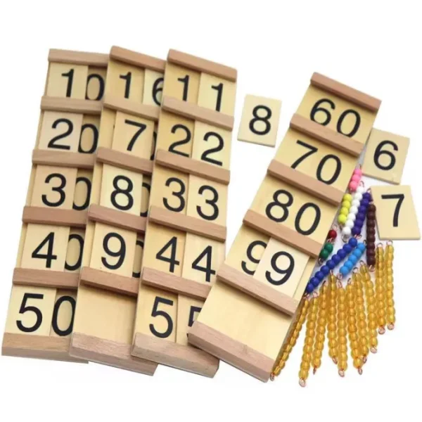 Best Wooden Montessori Tens Boards with Beads - Mathematics toys