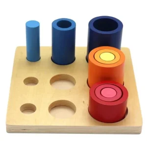 Best Wooden Montessori Three Cylindrical Ladder - Fine motor skills toys