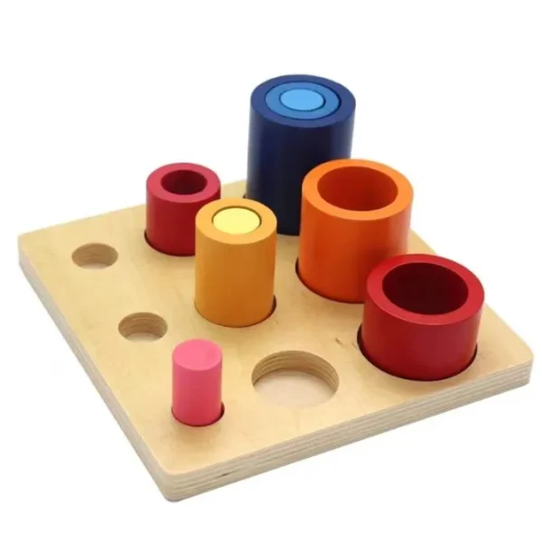 Best Wooden Montessori Three Cylindrical Ladder - Fine motor skills toys