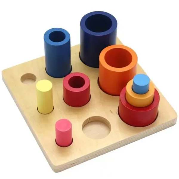 Best Wooden Montessori Three Cylindrical Ladder - Fine motor skills toys