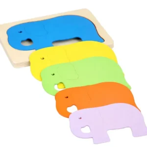 3D Multilayer Wood Puzzle Elephant/Duck/Whale/Fish - Montessori Puzzles