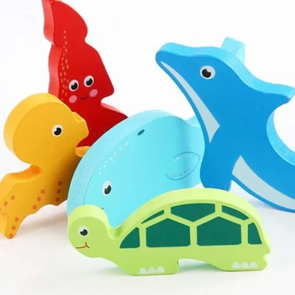 3D Puzzle Ocean Animals/ Food/Dinosaurs - Montessori Educational Toys