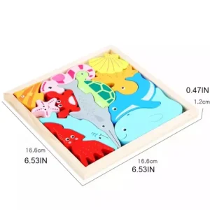 3D Puzzle Ocean Animals/ Food/Dinosaurs - Montessori Educational Toys