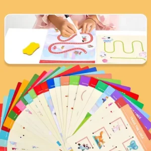 Draw & Wipe Drawing Line Set - Fine motor skills toys