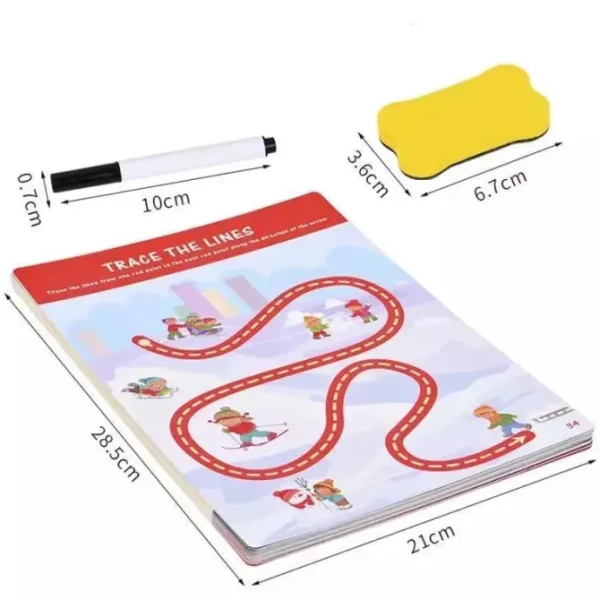 Draw & Wipe Drawing Line Set - Fine motor skills toys