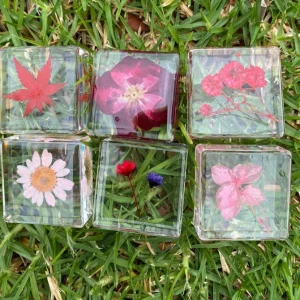 Flowers in resin - 6 piece set Best montessori toys