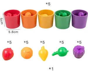 Fruit and Veggie Sorting & Counting Game- Mathematics toys