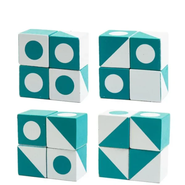 Geometric Emoji Cube game - Montessori Educational Toys