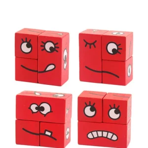 Geometric Emoji Cube game - Montessori Educational Toys