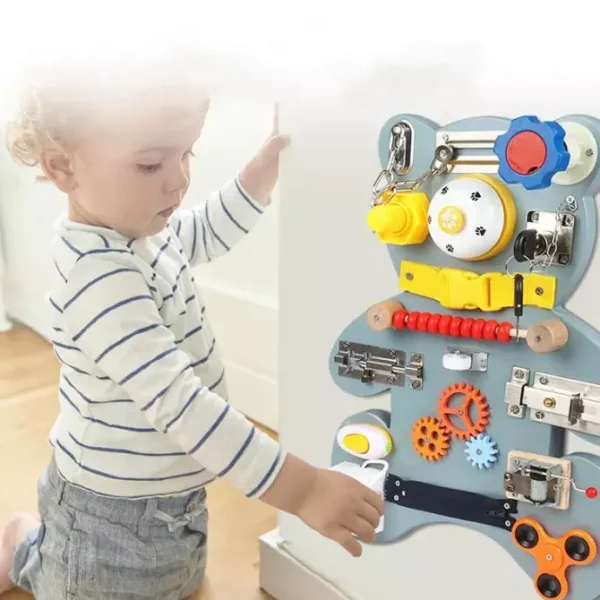 Giant Multi-function Busy Bear - Sensory toys