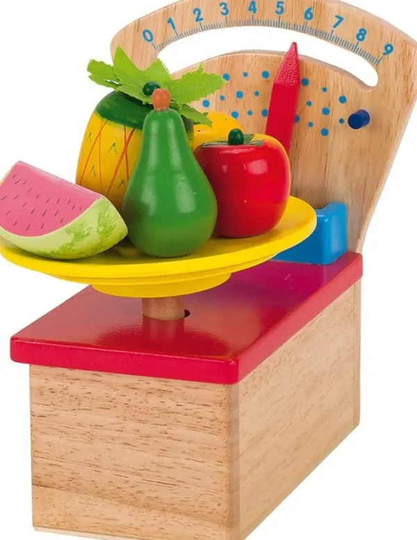 Goki Wooden Scale with Fruit - Imaginative Play