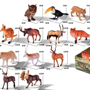 Jungle Animals Set of 12 - Imaginative Play Toys