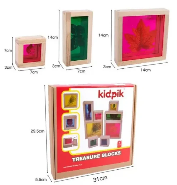 Kidpik Coloured Treasure Blocks-Mirror Fine motor skills toys