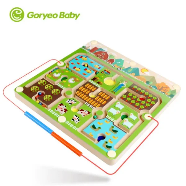 Korean Goryeo Baby Magnetic Board Farm Maze - Fine Motor Toys For Children