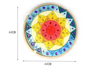 Large Mandala Gem Blocks- Open ended wooden toys
