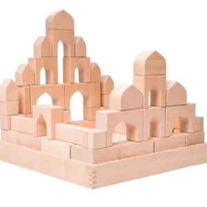 Large Wooden Block Building Set - Natural Arches Open ended wooden toys