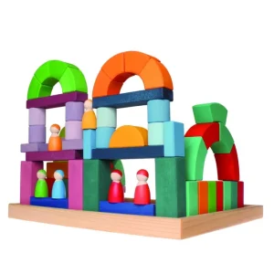 Large Wooden Block Building Set - Pillars and Arches Open ended wooden toys