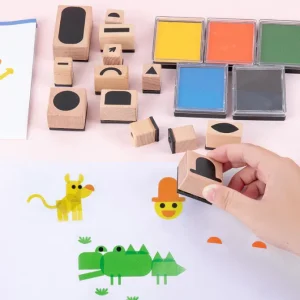 Magic Wooden Stamps- Fine motor skills toys