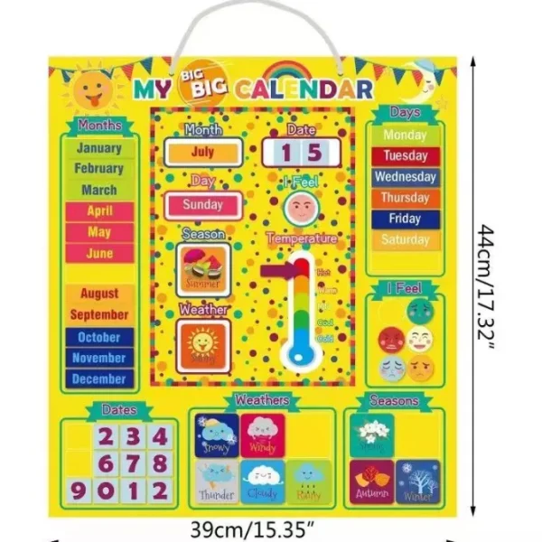 Magnetic Calendar, Weather & Mood Board- Mathematics toys