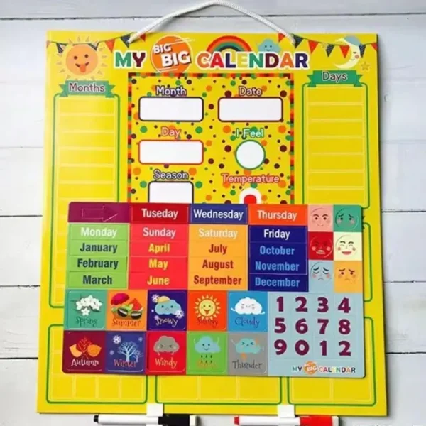 Magnetic Calendar, Weather & Mood Board- Mathematics toys