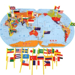 Map of the World National Flag (Chinese and English Version)- Best Open Ended Toys