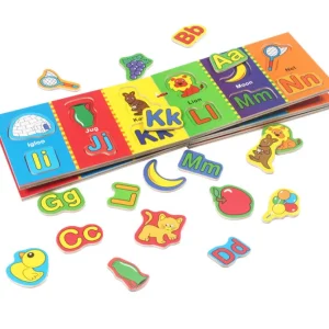 Matching of Magnetic Wooden Books - Alphabet Learning Toys