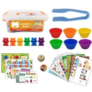 Mathematics toys Rainbow Bear Activity Set - Montessori Educational Toys