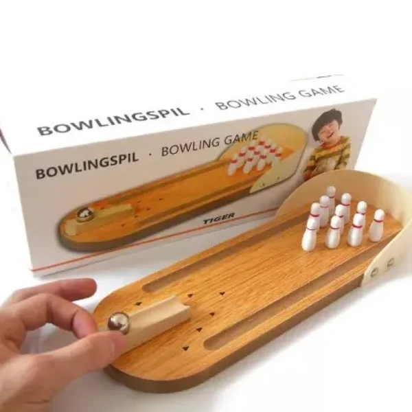 Mini Wooden Bowling Game-Fine motor skills toys