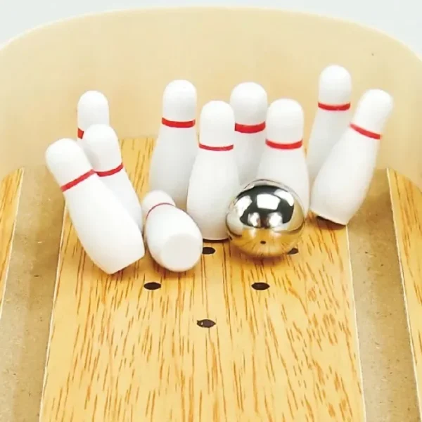 Mini Wooden Bowling Game-Fine motor skills toys