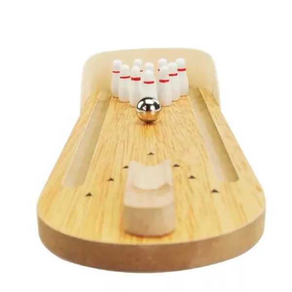 Mini Wooden Bowling Game-Fine motor skills toys