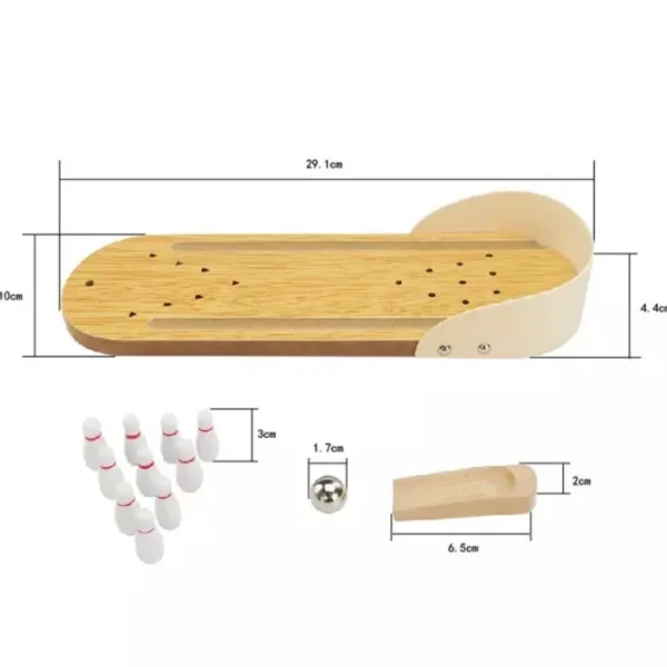 Mini Wooden Bowling Game-Fine motor skills toys