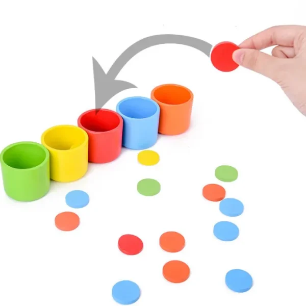 Montessori Color Classification Matching Cups - Best montessori toys