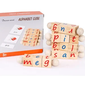 Montessori CVC words Reading Block and Cards Set - Montessori Educational Toys