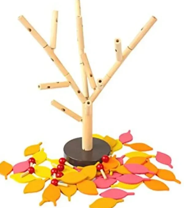 Montessori Inserting Leaves 3D Tree Blocks - Montessori Educational Toys