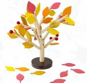 Montessori Inserting Leaves 3D Tree Blocks - Montessori Educational Toys