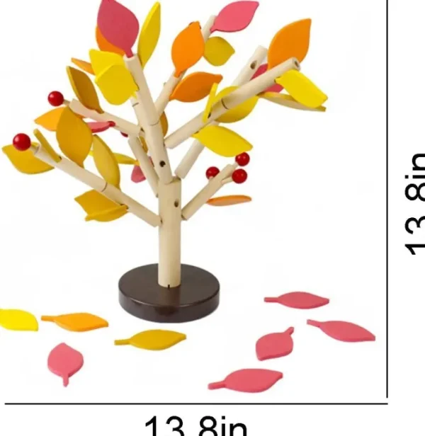 Montessori Inserting Leaves 3D Tree Blocks - Montessori Educational Toys