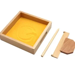 Montessori Letter Formation Sand Tray with Wooden Pen - Best Montessori Toys