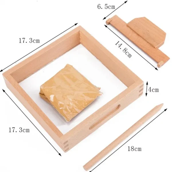 Montessori Letter Formation Sand Tray with Wooden Pen - Best Montessori Toys