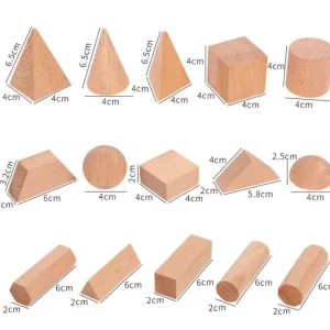 Montessori 15PCS 3D Shape Mystery Bag Geometry Blocks Set-Best montessori toys