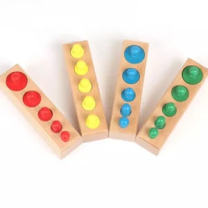 Montessori Sensorial Material Knobbed Cylinder -Best Montessori Toys