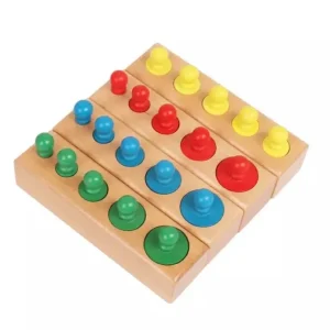 Montessori Sensorial Material Knobbed Cylinder -Best Montessori Toys