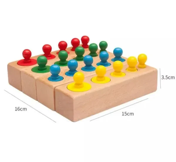 Montessori Sensorial Material Knobbed Cylinder -Best Montessori Toys