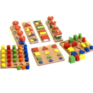 Montessori Teaching Tool Pegged Puzzle Super Set - Best montessori toys