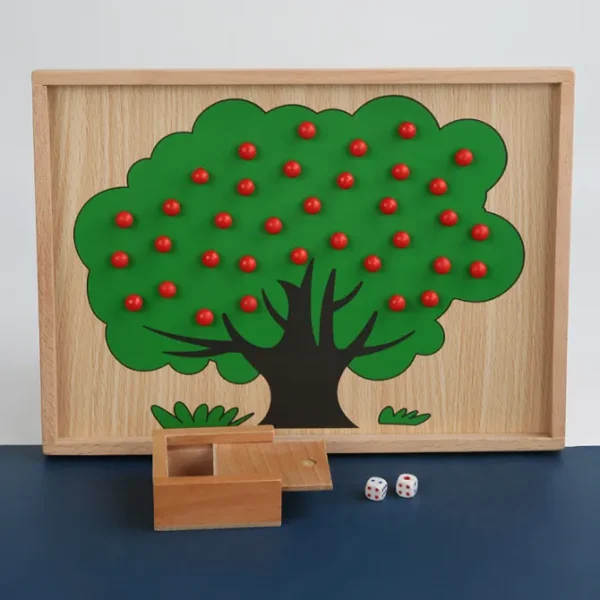 Montessori Wooden Apple Counting Game - Mathematics Educational Toys